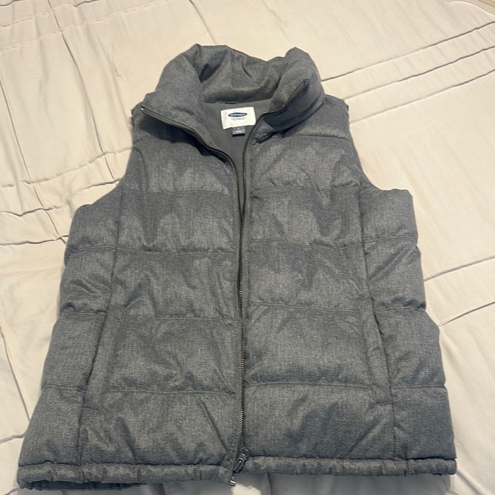 Old Navy Gray Puffer Vest